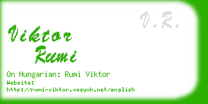 viktor rumi business card
